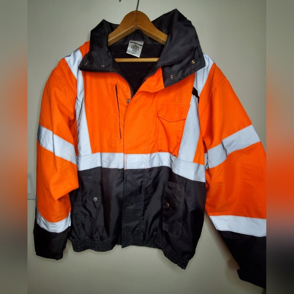 ML Kishigo Ripstop Unisex Lined Utility Bomber Jacket Size Medium - Picture 2 of 14